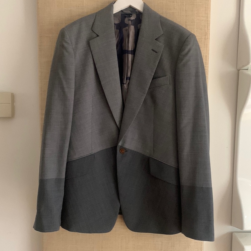 Vivienne Westwood split color block with bias fabric cut like new jacket